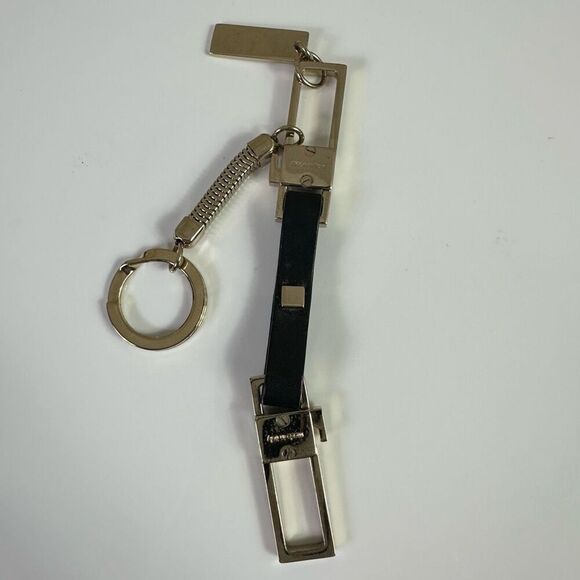 Gucci Bicolor Long Porte Cles Keychain Leather Metal With Pouch And‎ Box - Picture 5 of 12